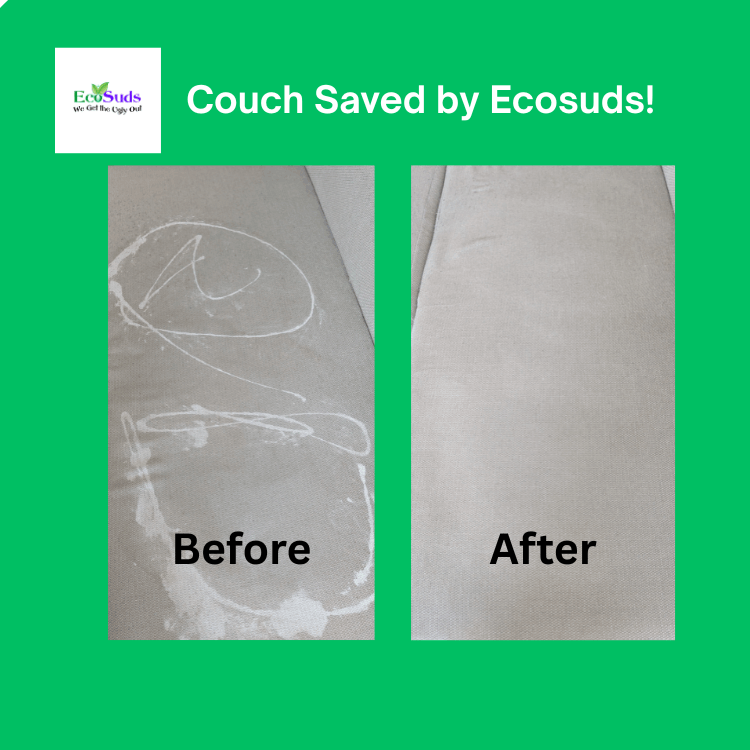 Upholstery Cleaning Stain Before After Beamsville